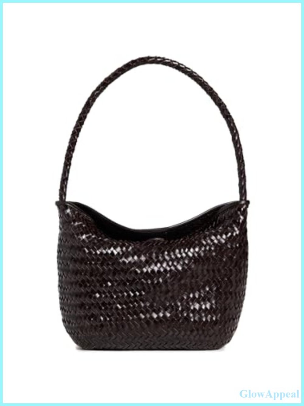 Woven Shoulder Bag Saddle Handbag Striped Boho Style